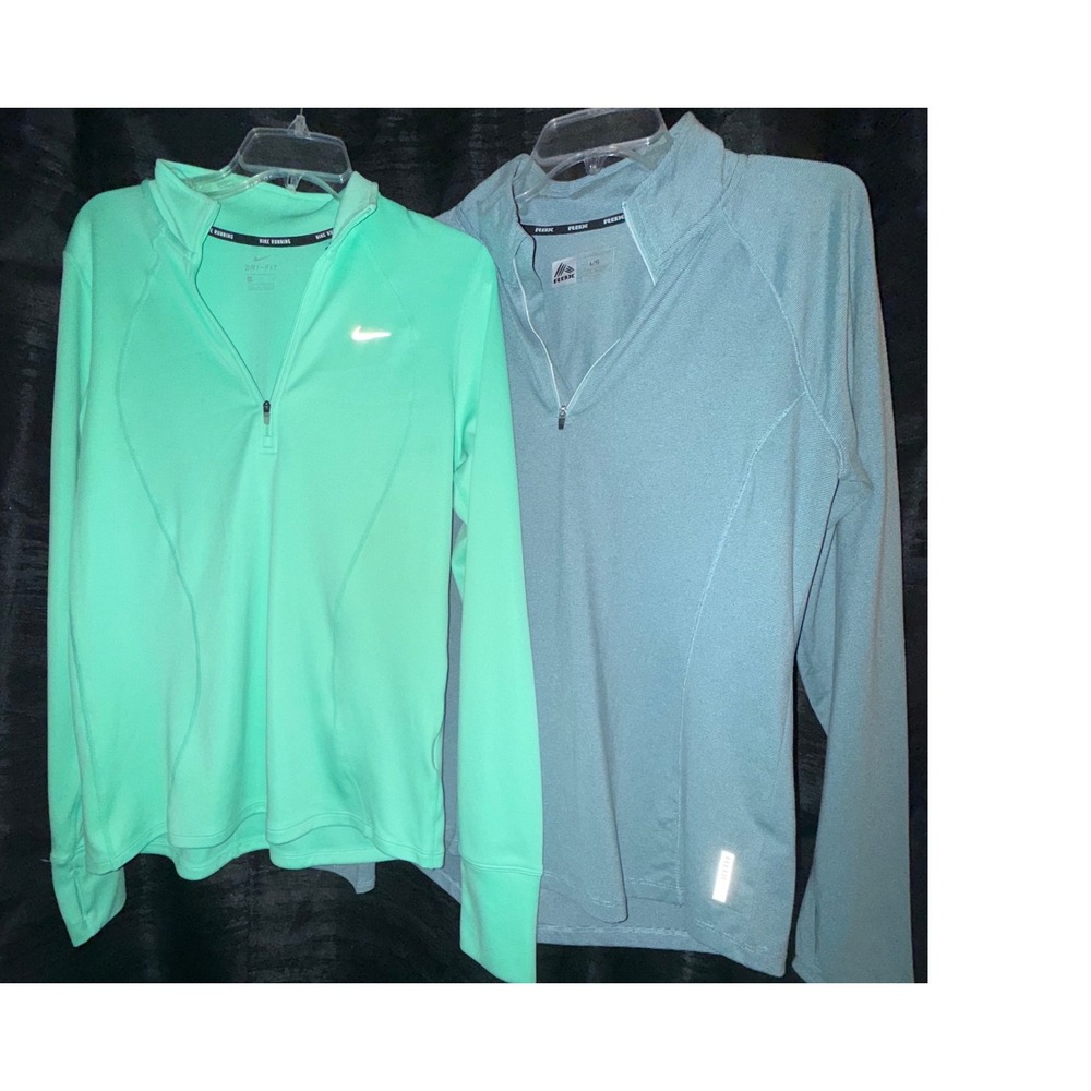 Nike Dri-FIT + RBX Women's Large Quarter Zip Pullover Lot 2 Athletic Tops